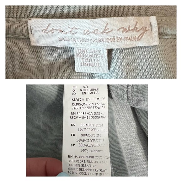 Don't Ask Why Cropped Fleece Sweater One Size OS Gray Raglan Sleeve Crop Top AEO - Picture 3 of 5